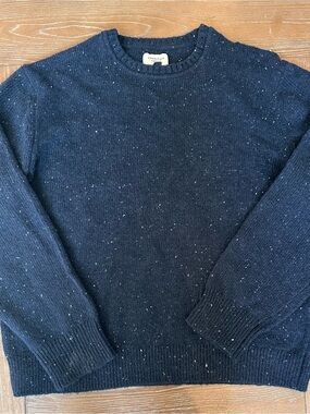 American Eagle Outfitters Navy Speckled Crewneck Sweater